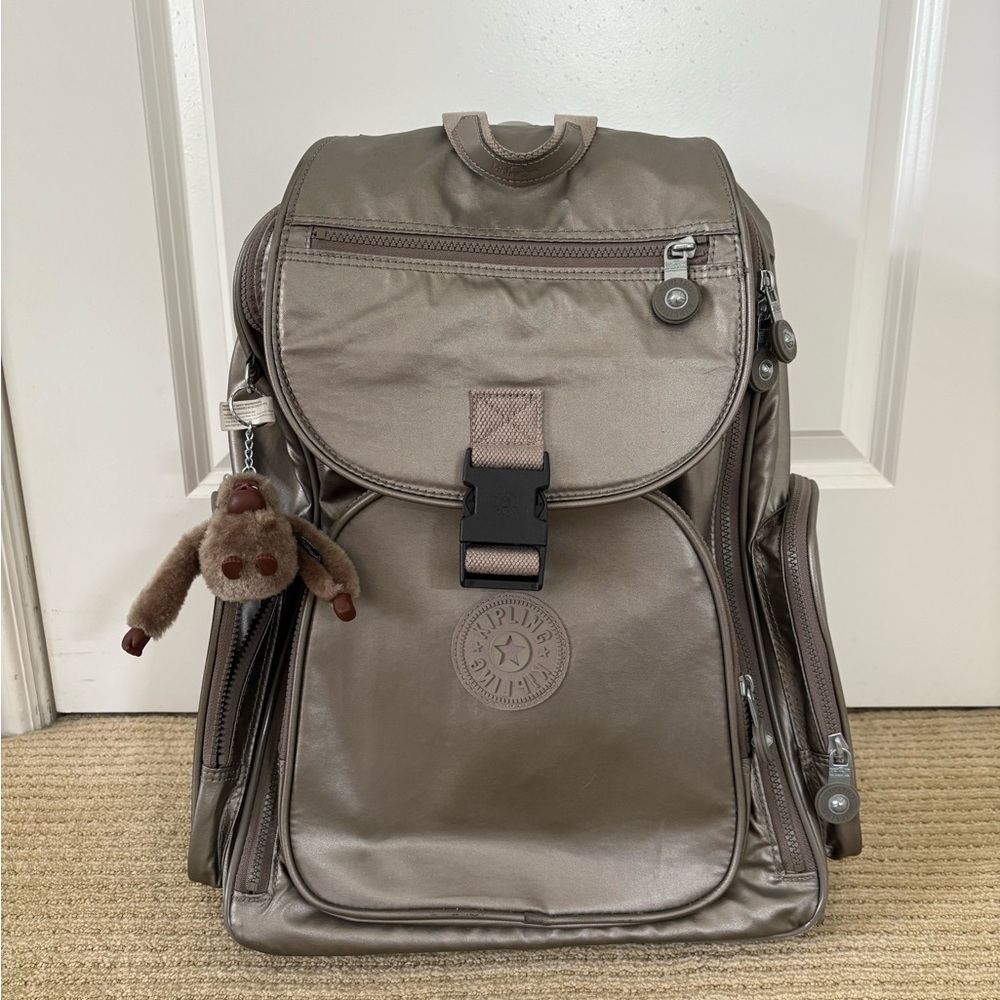Kipling Metallic Rolling Backpack
